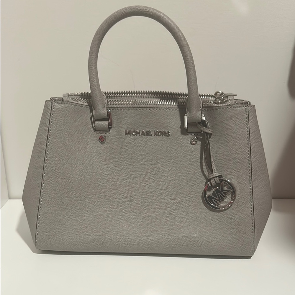 Michael Kors Gray Satchel with Sleek Leather Finish